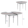 Nordure Mesa de Comedor Extensible Travertino y Nogal